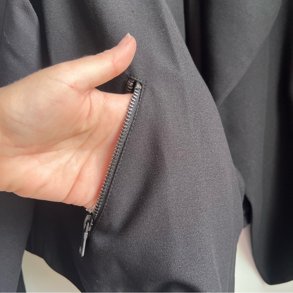 a.n.a Black Asymmetrical Blazer with Waterfall Front - Size Medium - Picture 2 of 7